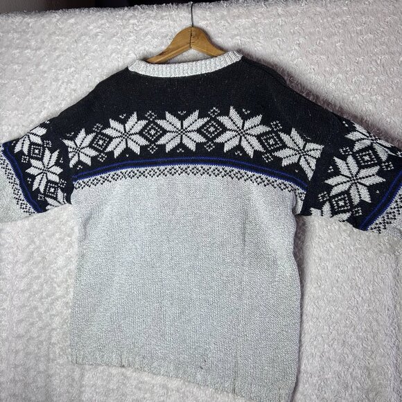 Mountain Express Made in USA 100 Cotton Old‎ Glory Winter Pattern Sweater Size L - Picture 5 of 7